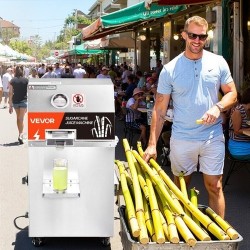 Sähköinen sokeriruokomehustin 800 wattia 3 ruostumatonta telaa 300 kilogrammaa tunnissa pyörillä
