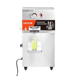 Sähköinen sokeriruokomehustin 800 wattia 3 ruostumatonta telaa 300 kilogrammaa tunnissa pyörillä