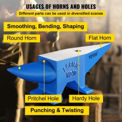Teräsalasin pudotustaottu 30 kg pyöreä ja tasainen sarvi seppätyöhön