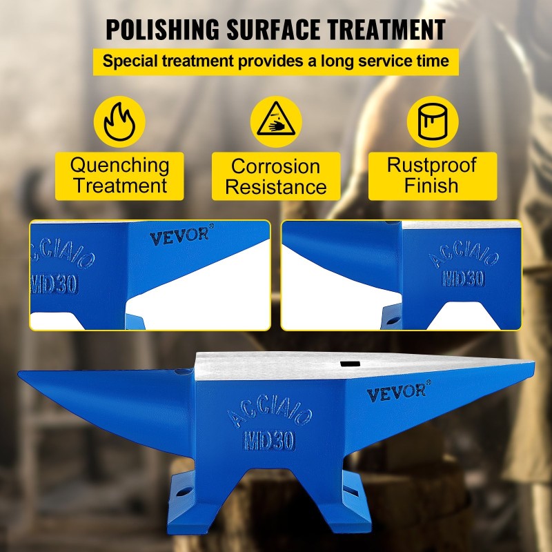 Teräsalasin pudotustaottu 30 kg pyöreä ja tasainen sarvi seppätyöhön