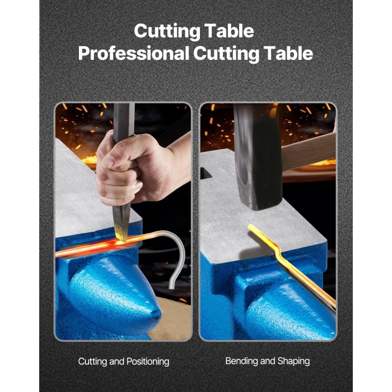 Valurautainen alasin 55 paunaa pyöreällä sarvella neliöreiällä hiottu pinta