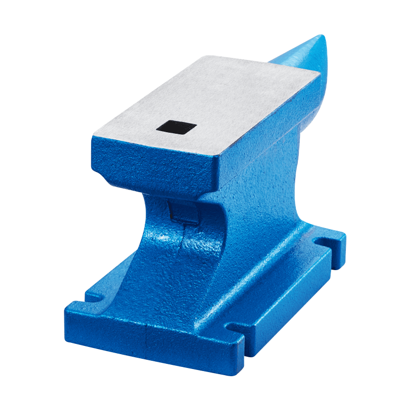 Valurautainen alasin 55 paunaa pyöreällä sarvella neliöreiällä hiottu pinta