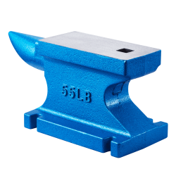 Valurautainen alasin 55 paunaa pyöreällä sarvella neliöreiällä hiottu pinta