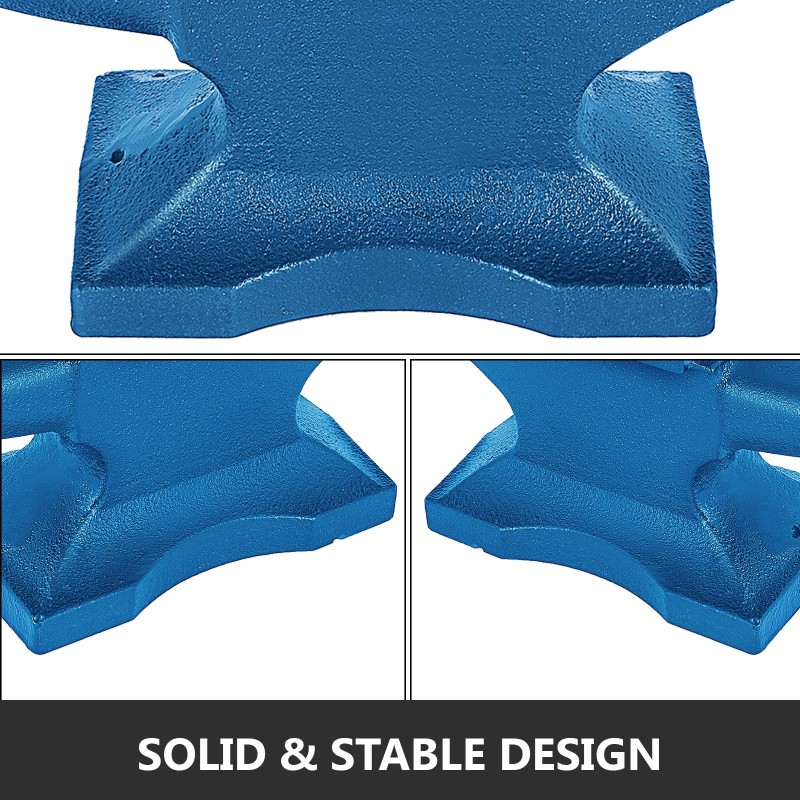 Valurautainen alasin 11 kg yksi pyöreä sarvi tasainen työtaso takomiseen