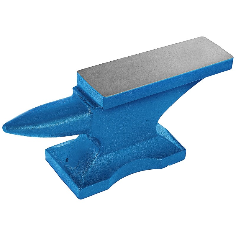 Valurautainen alasin 11 kg yksi pyöreä sarvi tasainen työtaso takomiseen