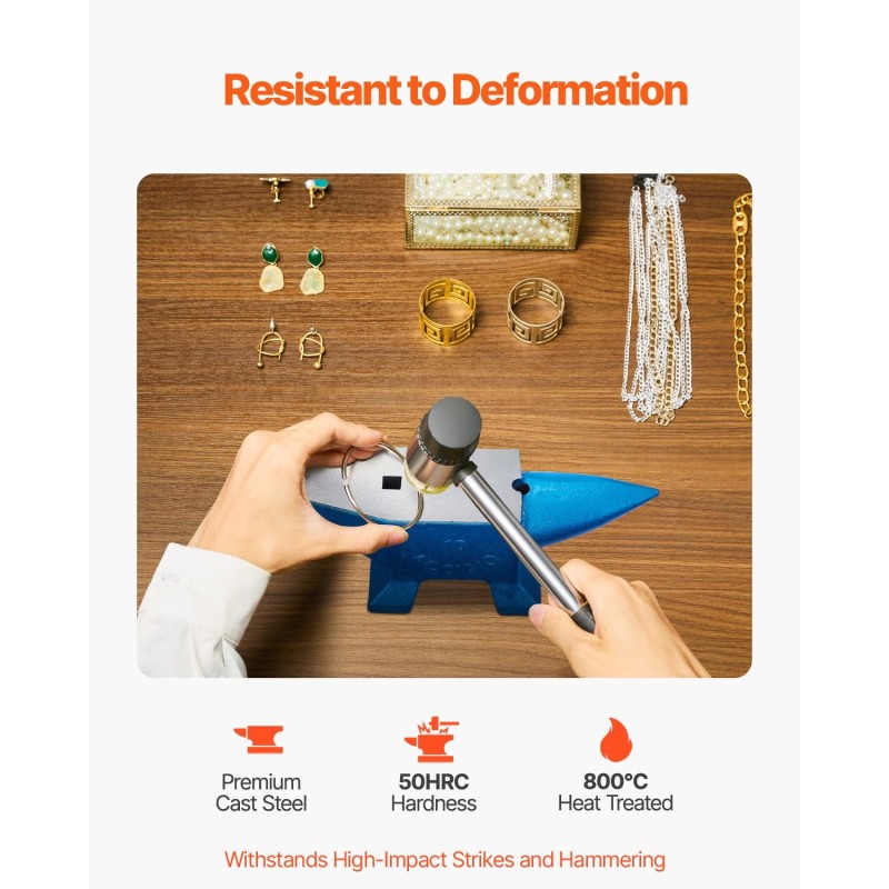 Karkaistu teräsalasin 10 kg kaksi sarvea pyöreä ja neliöreikä sepäntyöhön