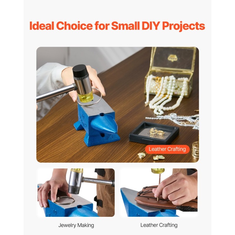 Karkaistu teräsalasin 10 kg kaksi sarvea pyöreä ja neliöreikä sepäntyöhön