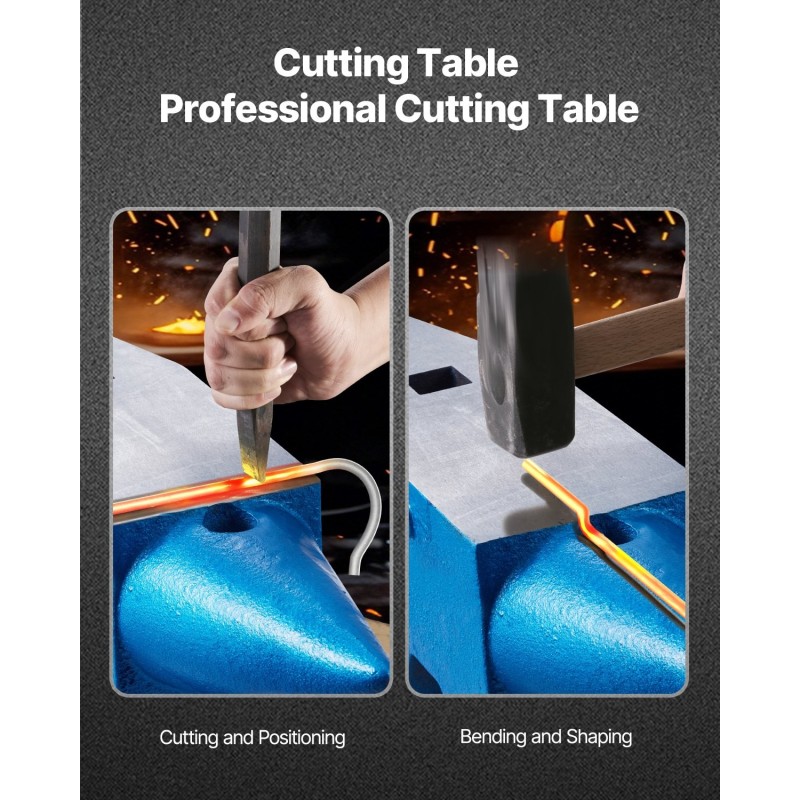 Alasin 60 kg karkaistusta terästä kaksi sarvea pyöreä ja neliöreikä seppätyöhön