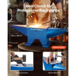 Alasin 60 kg karkaistusta terästä kaksi sarvea pyöreä ja neliöreikä seppätyöhön