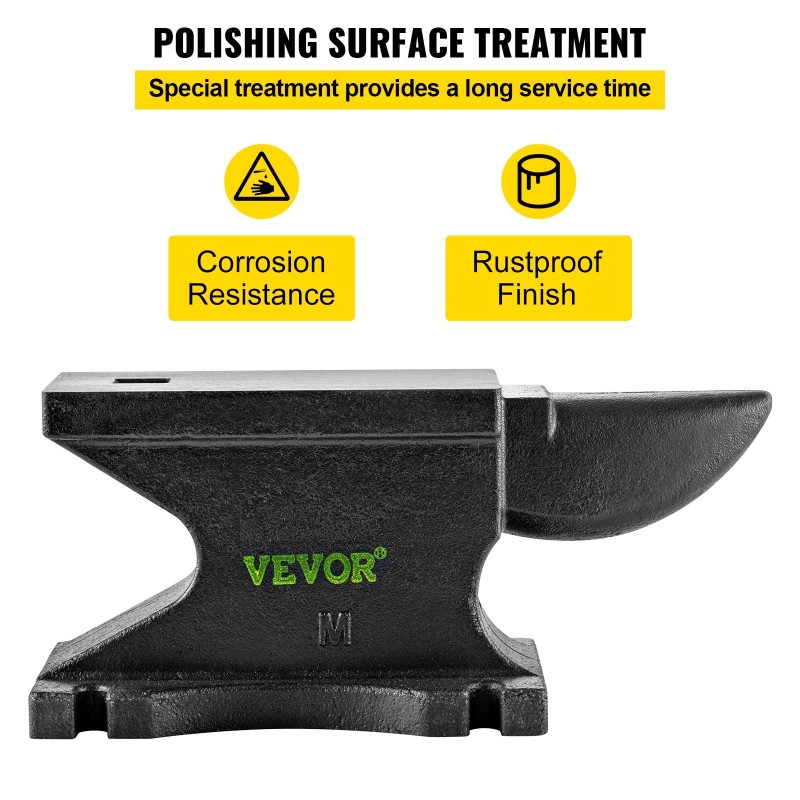 Valurautainen alasin 25 kg yksisarvinen pyöristetty sarvi työtaso 21,8 x 10,4 cm