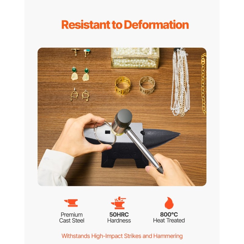 Teräsalasin 10 kg karkaistu kovuus 55 HRC kaksi sarvea leveä työtaso