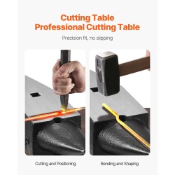 Teräsalasin 10 kg karkaistu kovuus 55 HRC kaksi sarvea leveä työtaso