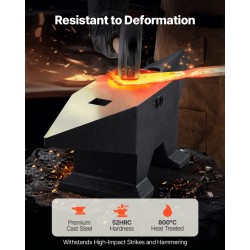 Alasin valuteräksinen kuudenkymmenen kilon pyöreä sarvi suuri työtaso vankka jalusta