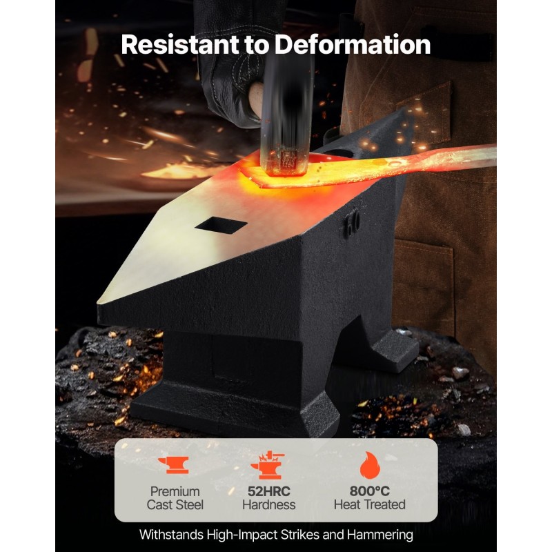 Alasin valuteräksinen kuudenkymmenen kilon pyöreä sarvi suuri työtaso vankka jalusta