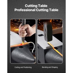 Alasin valuteräksinen kuudenkymmenen kilon pyöreä sarvi suuri työtaso vankka jalusta