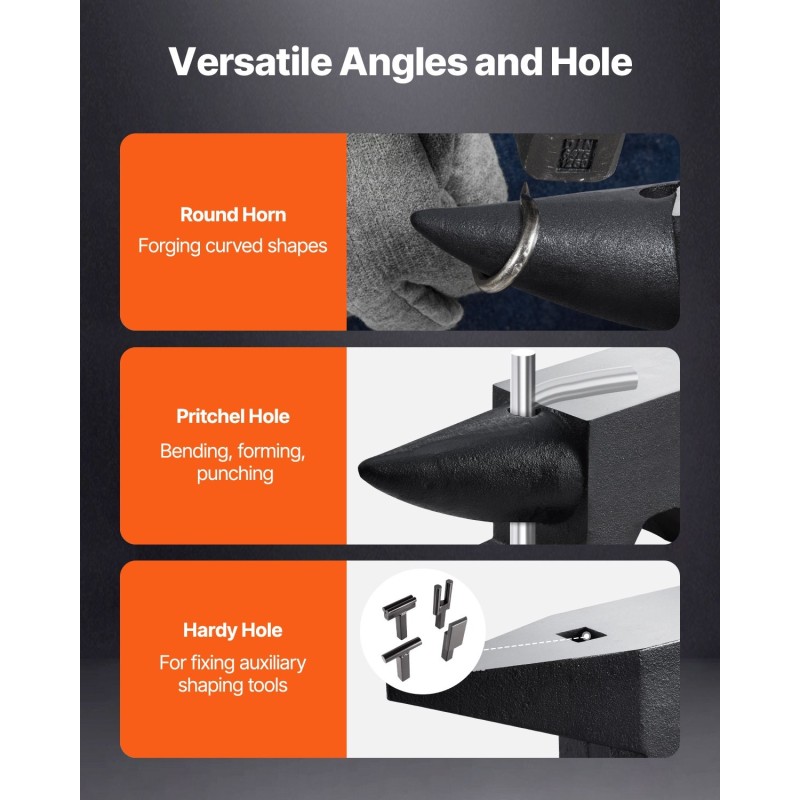 Alasin valuteräksinen kuudenkymmenen kilon pyöreä sarvi suuri työtaso vankka jalusta