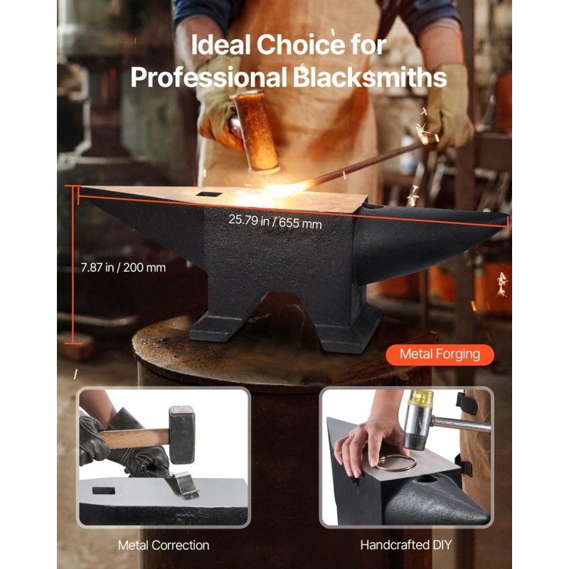 Alasin valuteräksinen kuudenkymmenen kilon pyöreä sarvi suuri työtaso vankka jalusta