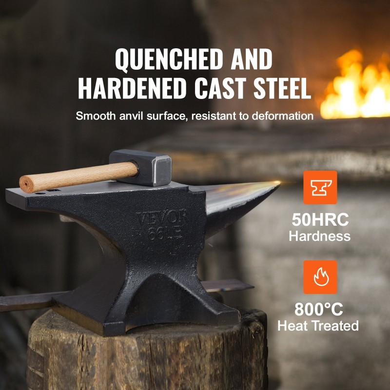 Lontoo-tyylinen valuteräksinen yksisarvinen alasin kolmekymmentä kiloa pyöreä ja neliömäinen reikä