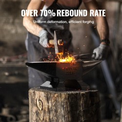 Yksisarvialasin valuteräksinen 10 kg italialaistyylinen työpinta 260x82 mm vakaa jalusta