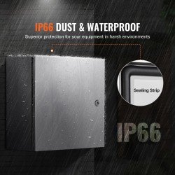 Sähköasennuskotelo 304-ruostumattomasta teräksestä 300 x 300 x 200 mm NEMA 4X