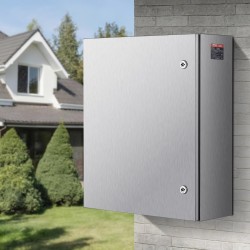 Sähkökotelo 304-ruostumaton teräs 60x50x20 cm seinäkiinnitys IP66 saranoitu ovi lukko