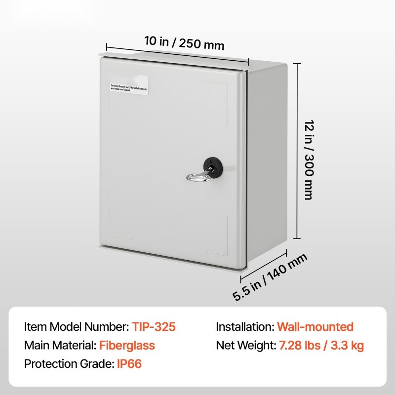 Sähkökotelo lasikuitu 30x25x14 cm sisä ja ulkokäyttö pöly ja vesitiivis