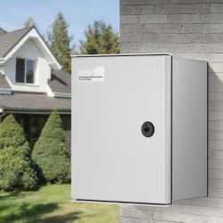 Sähkökotelo lasikuitu 30x25x14 cm sisä ja ulkokäyttö pöly ja vesitiivis