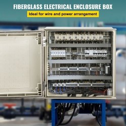 Sähkökotelo lasikuituvahvisteinen polyesteri 40x40x20 cm IP66 NEMA 3X