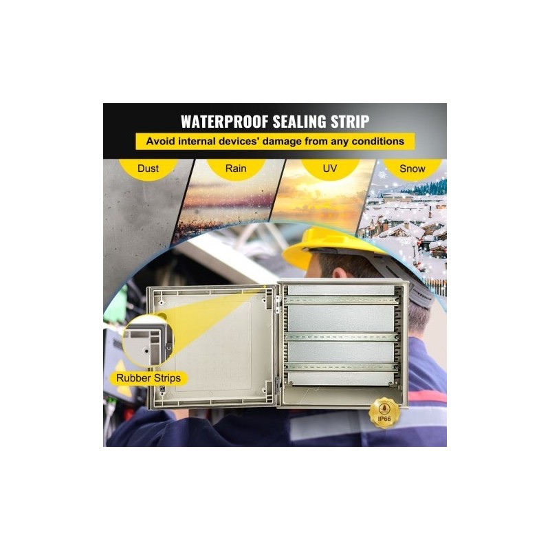 Sähkökotelo lasikuituvahvisteinen polyesteri 40x40x20 cm IP66 NEMA 3X