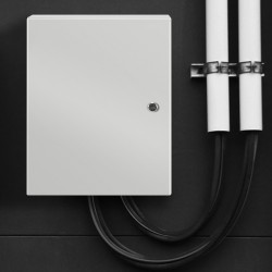 Teräksinen sähkökotelo 1,5 mm kylmävalssattu 50x40x25 cm IP66 sinkitty taustalevy