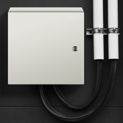 Sähkökotelo teräs 40x40x20 cm IP66 lukittava galvanoidulla kiinnityslevyllä