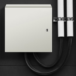 Sähkökotelo hiiliteräs 1,5 mm 50x50x15 cm IP66 lukittava ovi irrotettava asennuslevy