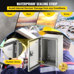 Sähkökotelo teräksinen 1,5 mm 30x20x15 cm IP66 lukittava