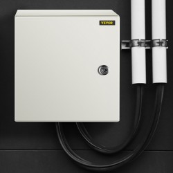 Teräsinen sähkökotelo 30x30x20 cm IP66 lukittava irrotettavalla asennuslevyllä