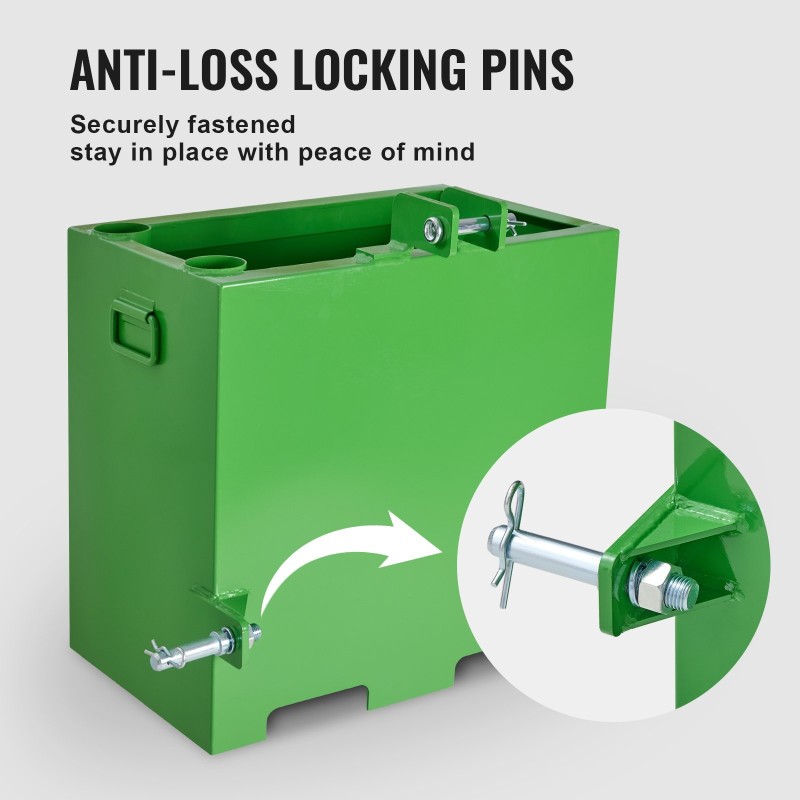 Ballastilaatikko traktorille raskasta terästä 5 kuutiojalkaa 363 kiloa luokan 1 3-pistekiinnitykseen