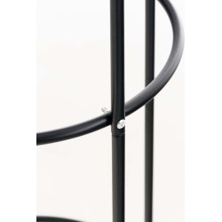 Metallinen ruusupylväs puutarhaan, 190 cm korkea, musta