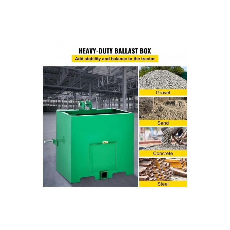 Vastapainolaatikko teräs tilavuus viisi kuutiojalkaa kahdeksansadan paunan nostokyky kahden tuuman vetokoukku