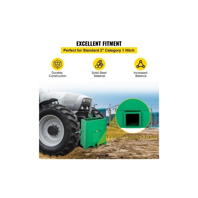 Vastapainolaatikko teräs tilavuus viisi kuutiojalkaa kahdeksansadan paunan nostokyky kahden tuuman vetokoukku