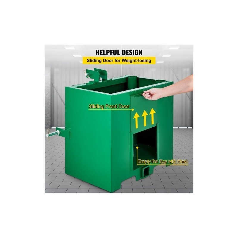 Vastapainolaatikko teräs tilavuus viisi kuutiojalkaa kahdeksansadan paunan nostokyky kahden tuuman vetokoukku