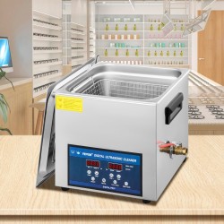 Ultraäänipesuri ruostumaton teräs 10 l 28 ja 40 kHz lämmitys koruille