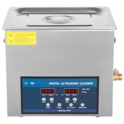 Ultraäänipesuri ruostumaton teräs 10 l 28 ja 40 kHz lämmitys koruille