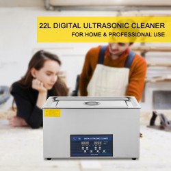 Ultraäänipesuri 22 l kaksoistaajuus 28/40 kHz lämmitys 304-ruostumatonta terästä koruille ja silmälaseille