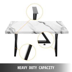 Metalliset pöydänjalat teräs 71 cm 61 cm 2 kpl musta siksakmallinen