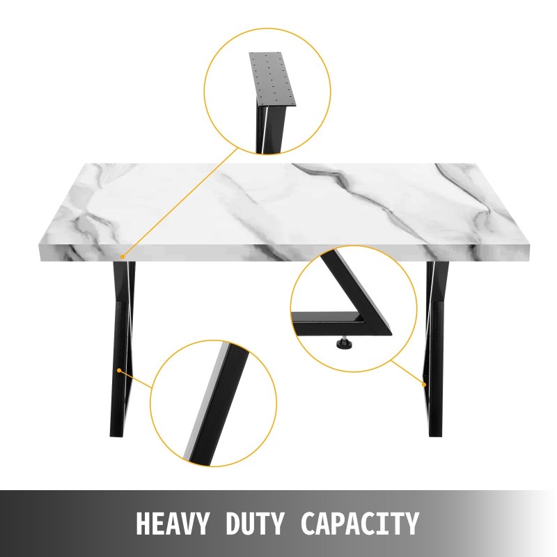 Metalliset pöydänjalat teräs 71 cm 61 cm 2 kpl musta siksakmallinen