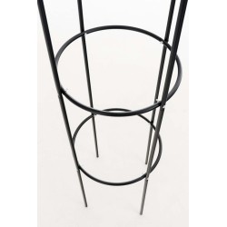 Metallinen ruusupylväs puutarhaan, 190 cm korkea, musta