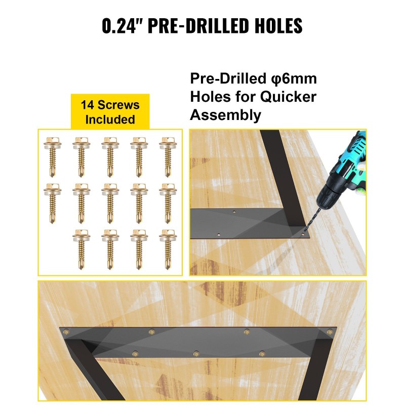 Pöydänjalat teräksiset Z-muotoiset korkeus 71,1 cm leveys 45,7 cm 2 kpl musta