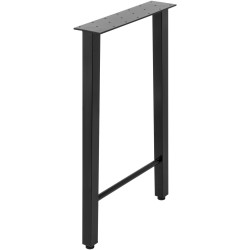 Pöydänjalat teräs 28 tuumaa 2 kappaletta trapetsimuoto musta 300 kg kantavuus