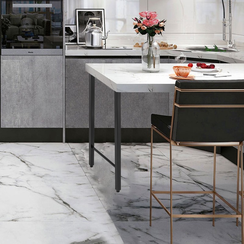 Pöydänjalat teräs 28 tuumaa 2 kappaletta trapetsimuoto musta 300 kg kantavuus