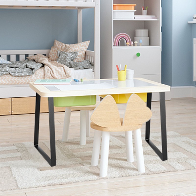 Trapetsinmuotoiset teräksiset pöydänjalat 2 kpl 406 mm säädettävät 181 kg kantavuus musta