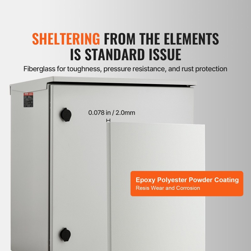 Sähkökaappi kylmävalssattua terästä 60x60x30 cm IP66 seinäkiinnitys sisä- ja ulkokäyttöön